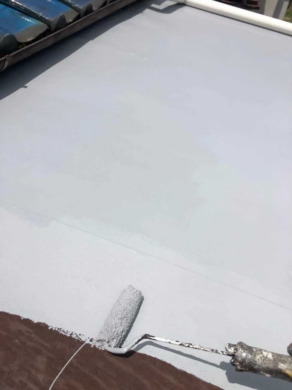 工事中②屋根塗装