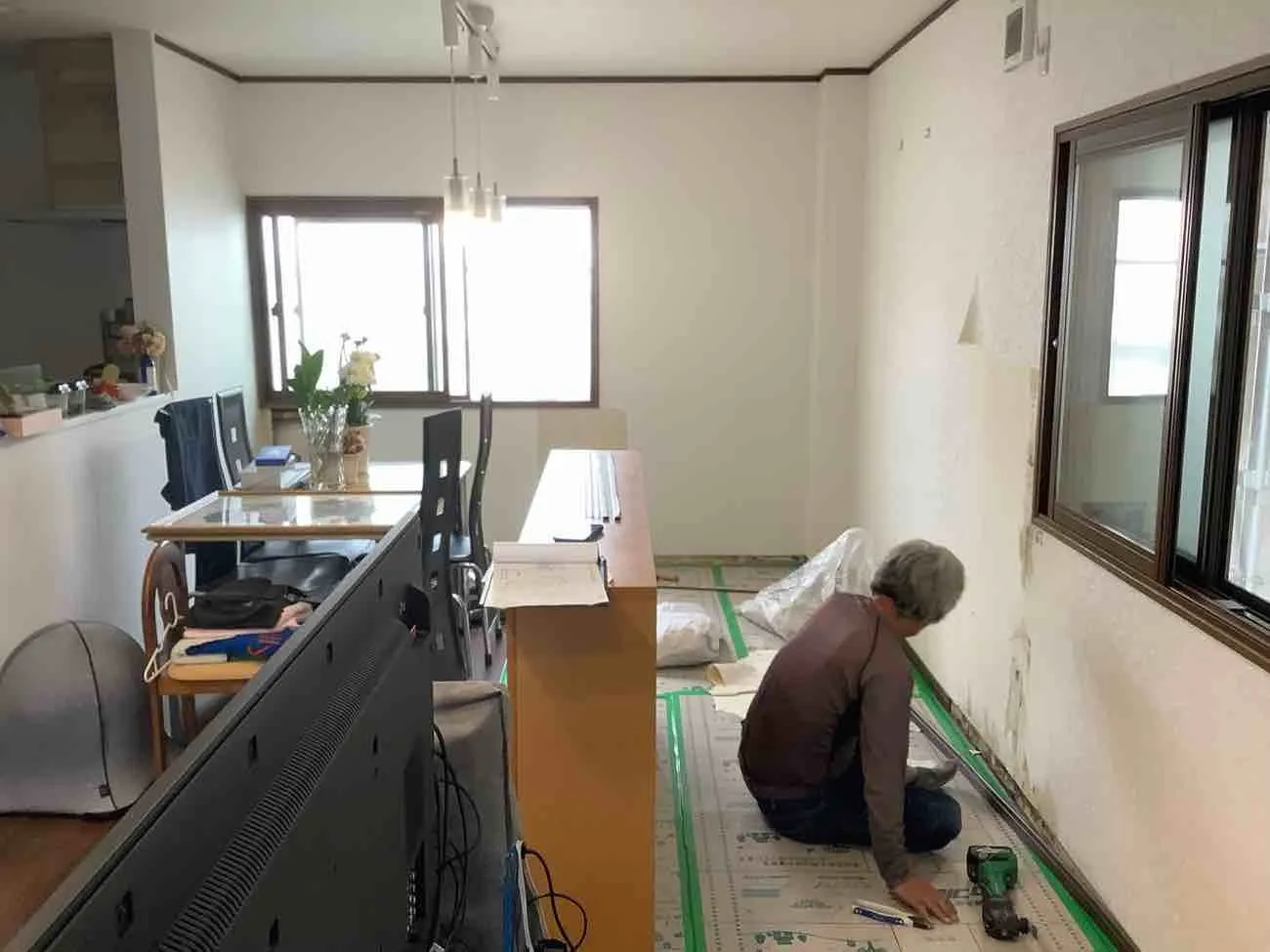 大阪府豊中市　雨漏工事　室内