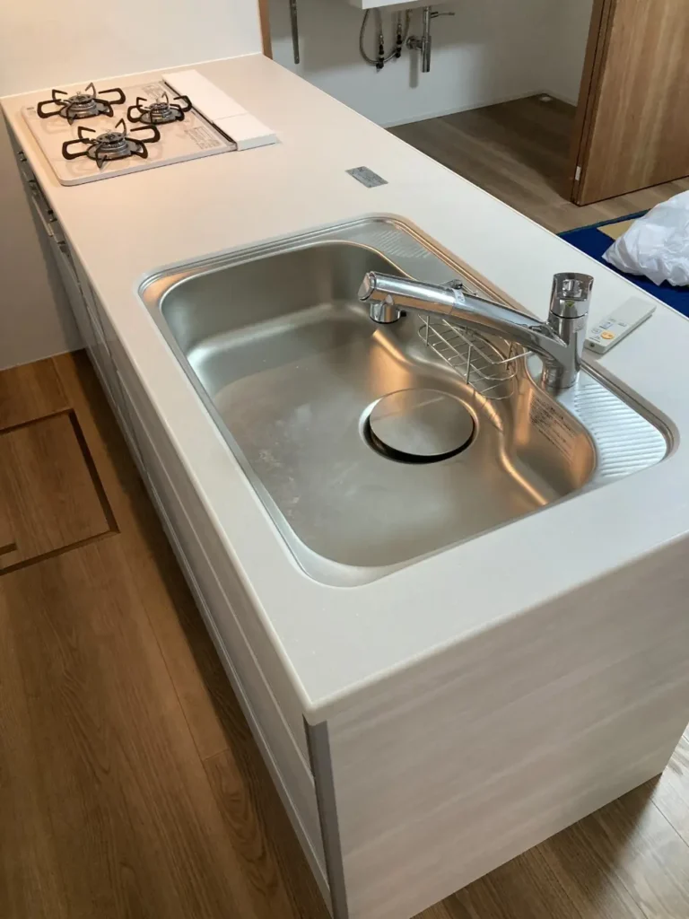 水栓 キッチン 工事後