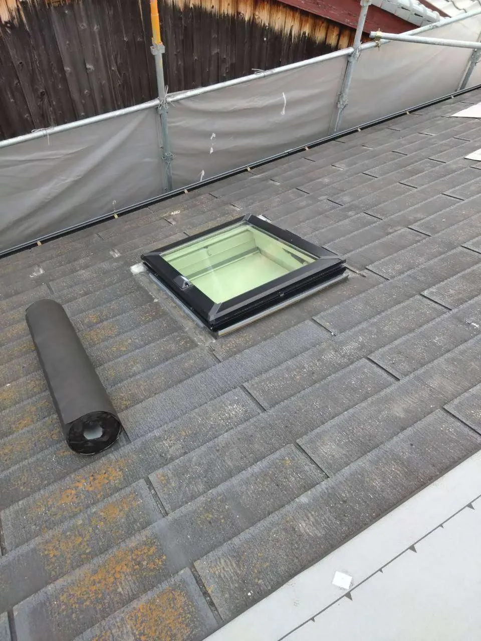 滋賀県近江八幡市で屋根リフォーム　工事中