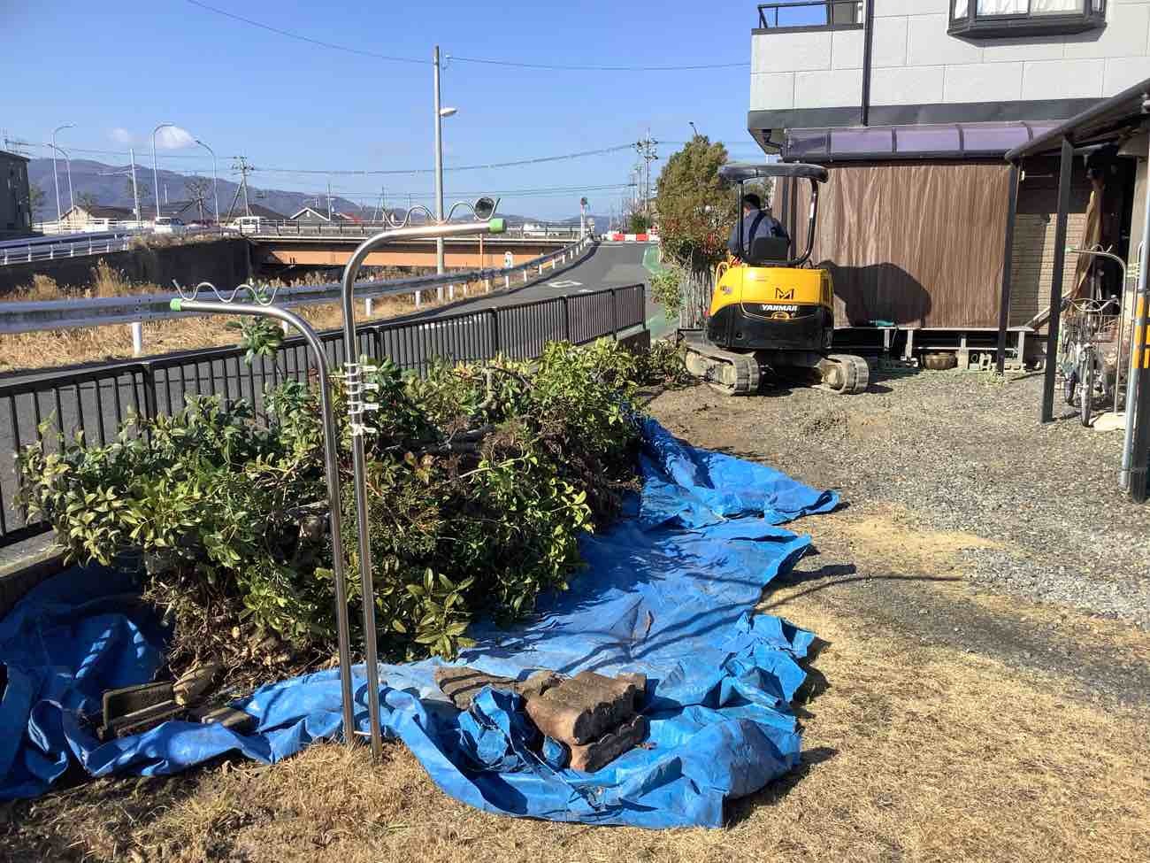 滋賀県草津市でエクステリアリフォーム 工事中