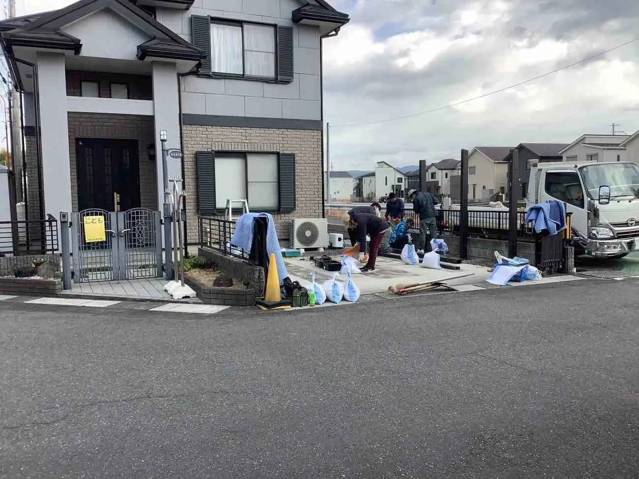 滋賀県草津市でエクステリアリフォーム 工事中