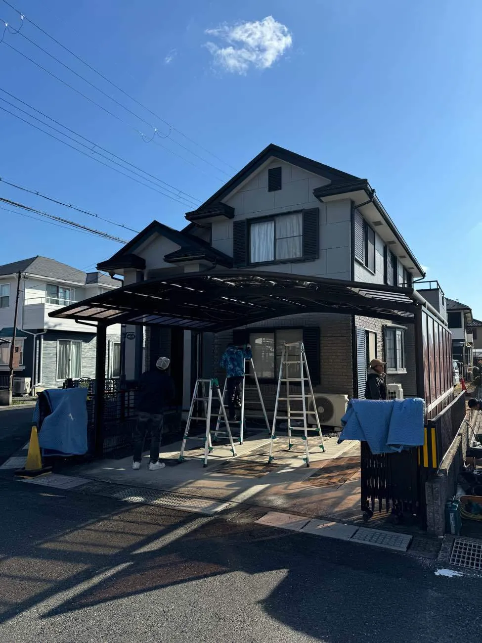 滋賀県草津市でエクステリアリフォーム 工事中