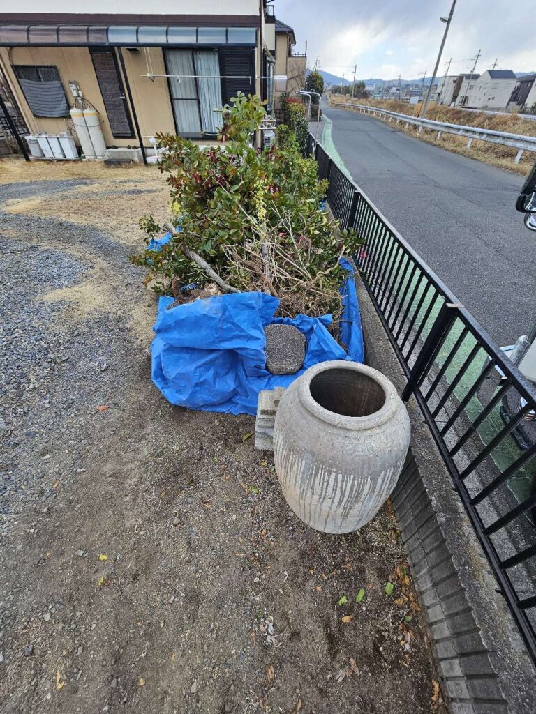 滋賀県草津市でエクステリアリフォーム 工事中
