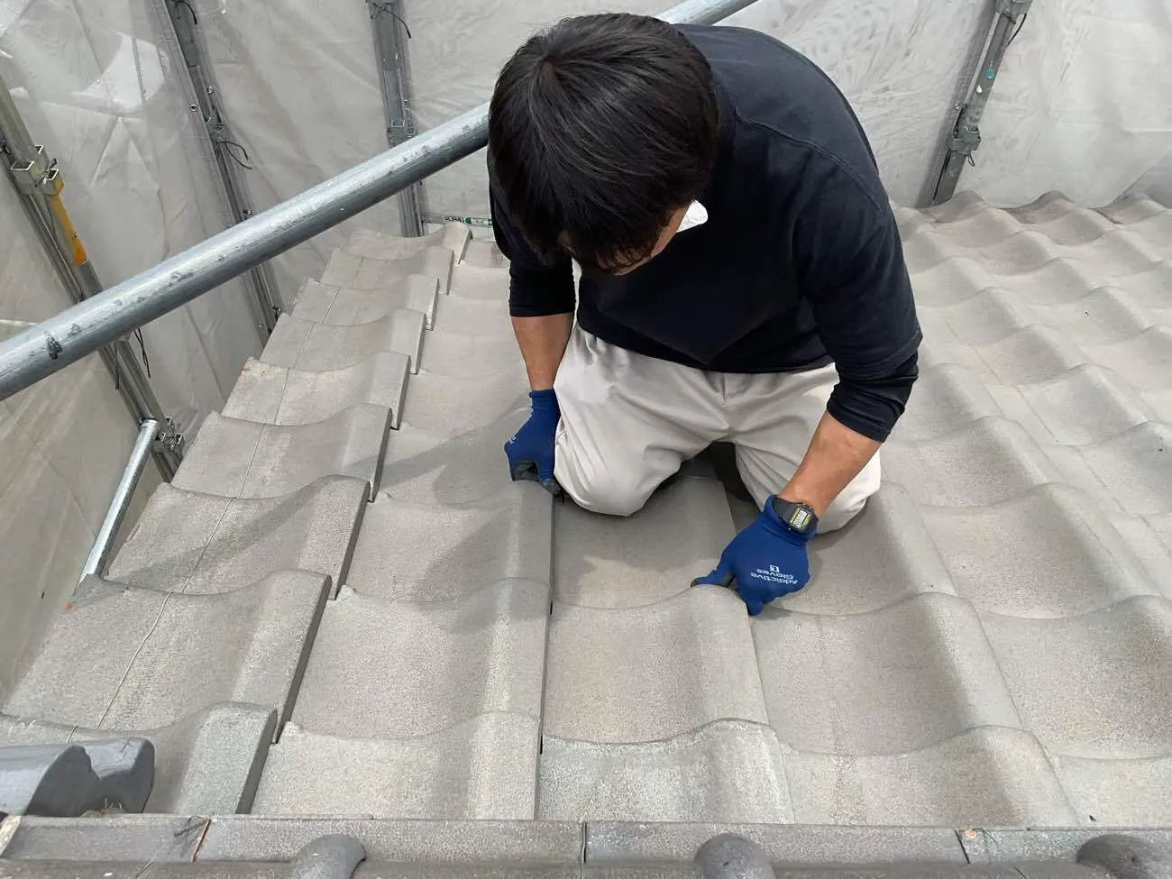 京都市伏見区で1階全面リノベーション K様邸施工事例（工事中　外部）